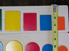 Wooden Shapes & Sizes Montessori Puzzle Sorting Math Preschool Learning
