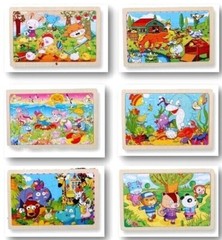 Puzzle Jigsaw Toddler Wooden 24 Piece Kids Choice 6 Themes Learning Toy Age 2-5