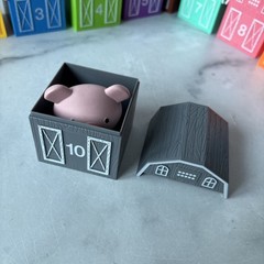 Learning Resources Colorful Counting 1-10 Barn Boxes & Animals Figures