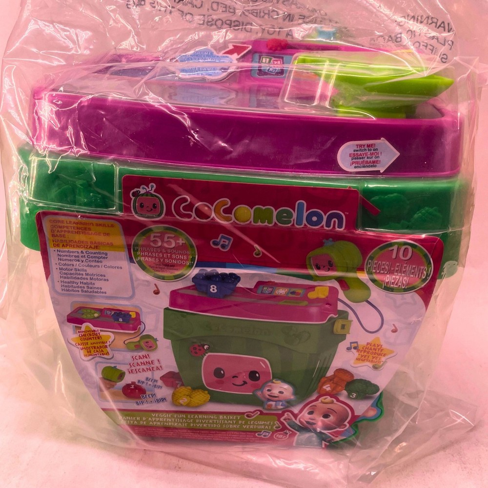 CoComelon Veggie Fun Learning Basket 10 Pieces – Sounds & Lights – New