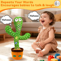 Interactive Baby Toys Dancing Talking Cactus Toy,Funny Gift for Infant