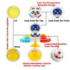 Hundredmore Suction Cup Spinner Toy for Baby 12-18Months, Small, 3d Space