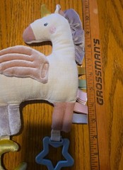 Itzy Ritzy Link & Love Toy for Stroller Car Seat Pegasus Plush Textured Ribbons