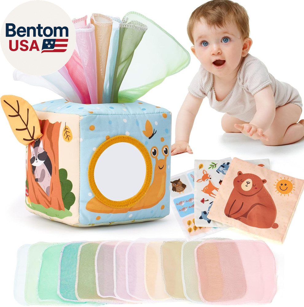 Baby Tissue Box Toy – Baby Toys 6-12 Months Montessori Toys for 6 Month Old Must