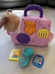 VTech Cutie Paws Plastic Puppy Carrier with Accessories for Baby and Toddler