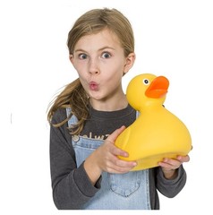 Zugar Land Jumbo Classic Yellow Rubber Ducky (10.5″) Makes Small,