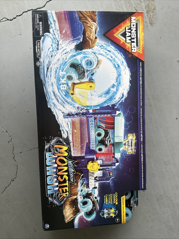 Megalodon Monster Wash Includes Color-Changing Truck Interactive Water Play Kids