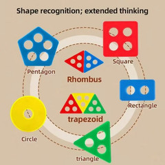 Geometric Shape Matching Block Toy Set | Early Education Cognitive Toy for Infa