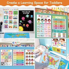 18 Educational Posters for Toddlers 1-3, Learning Posters for Kids Ages 3-5, …