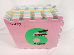 18 Piece Interlocking Number Foam Floor Tile Set, Brand New – see description