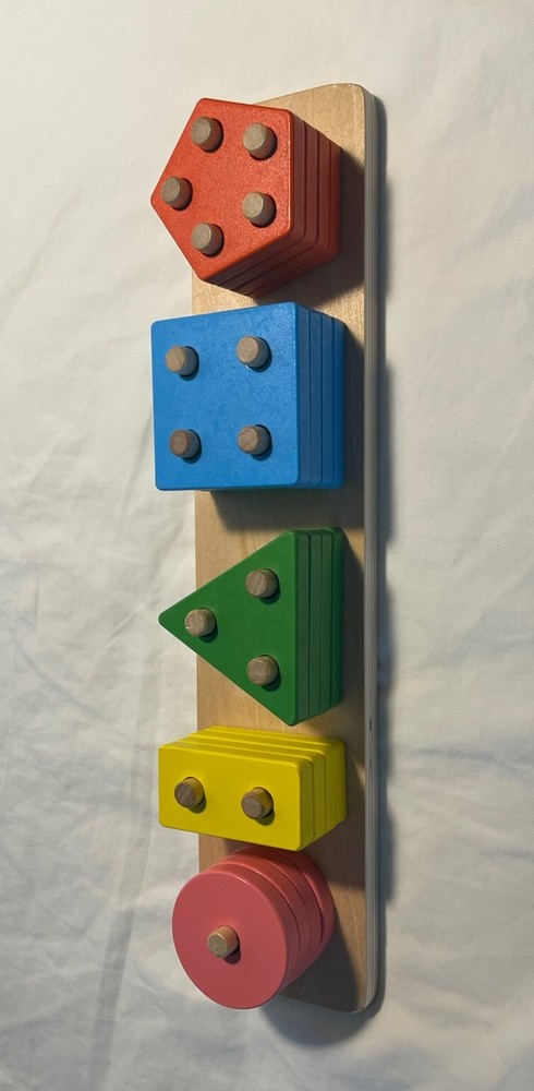 Montessori Wooden Shape/Color /Number Sorter Educational Hand-eye Coordination