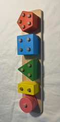 Montessori Wooden Shape/Color /Number Sorter Educational Hand-eye Coordination