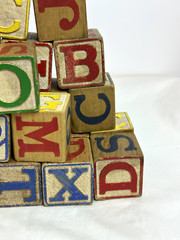 Educational 22 Wood Alphabet & Number Blocks, ABC Toy for Toddlers.