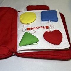 DEMOCA Red My Quiet Book Soft with Carrying Handle Basic Fine Motor Skills EUC
