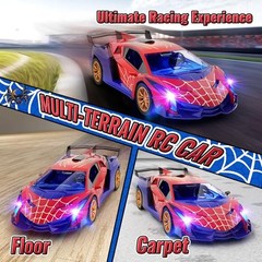ZIROKAY Spider Remote Control Car with Multi-Color Flash Multicolored Lights