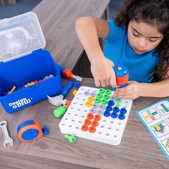 Portable STEM Construction Playset: Design & Drill Toolbox with Electric Tools