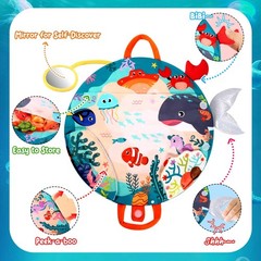 Montessori Toys for 1 Year Old Boy Girl Gift – Cloth Fishing Game with Stacki…