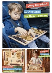 Montessori Busy Board for Toddlers, Premium Wooden Toddler Busy Board