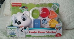 Fisher-Price Toddler Learning Toy Linkimals PUZZLIN SHAPES POLAR BEAR