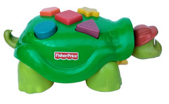 Vintage 2002 Fisher Price Tappy the Green Turtle Shape Press Baby Toy BX2