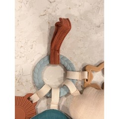 Itzy Ritzy Bitzy Bespoke Activity Gym Toy Rainbow Cloud Sun Teether Earth Tones