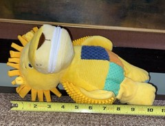 Animal Adventure Yellow LION Zippydude Plush 10”Sensory Zipper Weighted Baby Toy