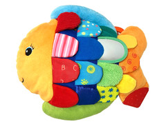 Melissa & Doug Flip Fish Soft Baby Sensory Tummy Time Plush Toy