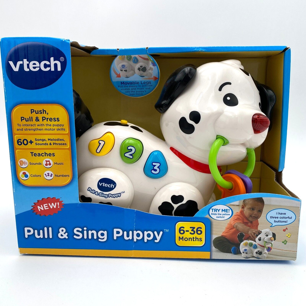 VTech Baby Pull and Sing Puppy Teaches 6-36 months New In Box