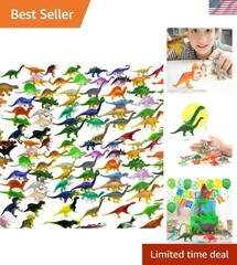 78-Piece Mini Dinosaur Figure Set: T-rex, Stegosaurus & More for Creative Play