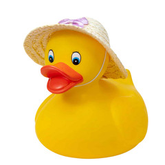 Schylling Large Rubber Duck Straw Hat