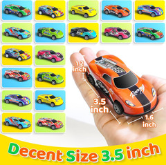20 Pack 3.4 Inch Metal Pull Back Toy Cars, Toys for Boys Girls Toddlers 3,4,5…