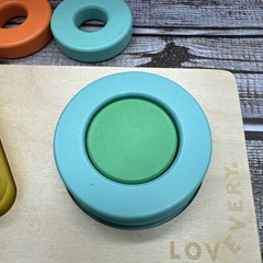 Lovevery Count and Slide Ring Chute Geo Puzzle The Realist Play Kit Montessori