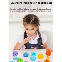 10 Pcs Wooden Puzzles for Kids Ages 1-3, Colored Dinosaur and Egg Pairing Toys