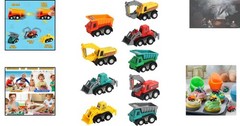 Toddler Pull-Back Construction Toy Cars Set – 9 Mini Vehicles for Imaginative…