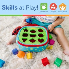 Juguete clasificador de formas para niños, agarre fácil para bebés con mochila