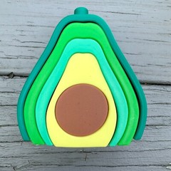 Viral Fun Avocado Silicone Stacking Toy – 5 Pieces, Safe BPA-Free, Easy to Clean