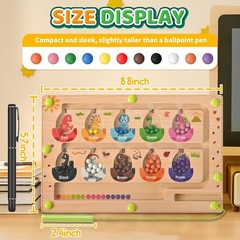 Montessori Toys Busy Board Travel Toys for Toddlers Kids Wooden Magnetic Colo…