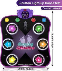 Wireless Electronic Dance Pad for Kids – Light-Up Fun & Motor Skill Development