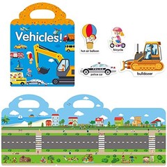 Reusable Sticker Book for Kidss Truck Stickers Educational Learning Vehicle