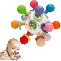 Safe Silicone Baby Sensory Toy & Teether – Ideal for 0-12 Travel