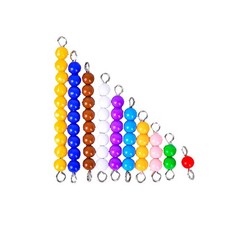Montessori Math Toys Material for Toddlers 10 Sets of Colord Bead Chains 1-10