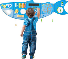 Shark Activity Wall Busy Board for Toddlers – Montessori Sensory Learning Toy