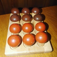 Montessori Wooden Mushroom Peg Sorting Game Child Educational Toy Solid Beech