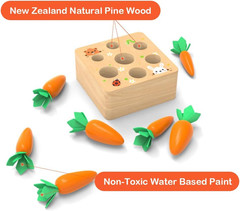 Montessori Carrots Game Gift, 7 Different Sizes, Shape Matching, Problem Solving