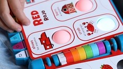 Interactive Sensory Learning Book – Bilingual English & Spanish, Color Learning