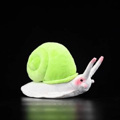 25cm Green Snail Leptopoma Nitidum Simulated Animal Soft Stuffed Doll Toy Gift