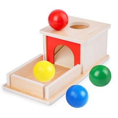 Montessori Wooden Object Permanence Box Drop Toy Fine Motor Skills Baby 6-12M