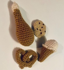 Handmade Crochet brown Color Sorting Playset, Learning Toy, Montessori