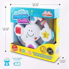 DMG PKG My Spin & Learn Steering Wheel Interactive Toy Lights and Sounds