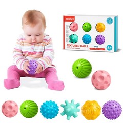 Multicolored Soft Balls for Babies, Textured Montessori Toys